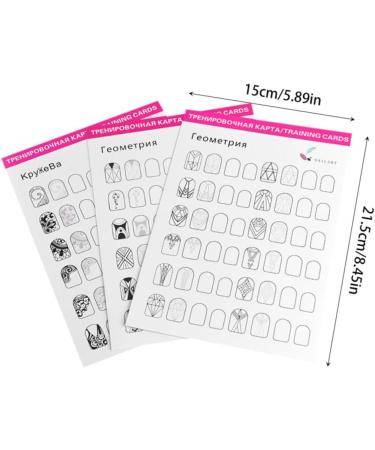 FRCOLOR 24 Sheets Coloring Exercise Book Nail Art Practice Book Manicure Training Book Nail Salon Tool Para U as Cards for Manicure Training Album Paper White Pattern 21x15cm White - Buy Online on GoSupps.com