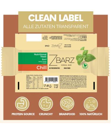Zbarz Vegan Energy Bars - 12 Pack Basil Flavor | Sugar-Free Vegetable Snacks for Cycling & Hiking - Buy Online on GoSupps.com