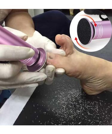 Electric Cornal Remover - Adjustable Speed Professional Pedicure Tool with Interchangeable Heads & 60 Replacement Grinding Pillows (Pink) | International Shipping Available - Buy Online on GoSupps.com