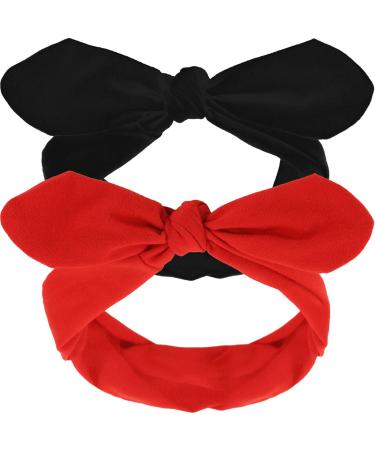 Hair band retro Halloween made of cotton hair bands with loops handmade vintage style out of iron wire hair band with rabbits for women and girls 2 pieces