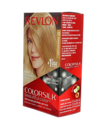 Revlon ColorSilk Hair Color 70 Medium Ash Blonde - Vibrant Long-lasting Color for All Hair Types - Shop Now - Buy Online on GoSupps.com