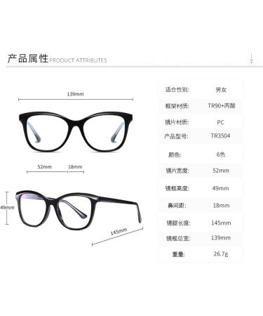 SERONI Metal Temples Tr90 Oval Blue Light Blocking Glasses for Men & Women - Anti UV Computer Reading Glasses Clear-Purple 52mm - Buy Online on GoSupps.com