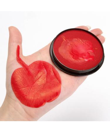 Karlor facial color 30g aqua make-up make-up face-to-face body paint water-based make-up make-up for adult children makeup halloween carnival carnival cosplay (dark red) 6# red
