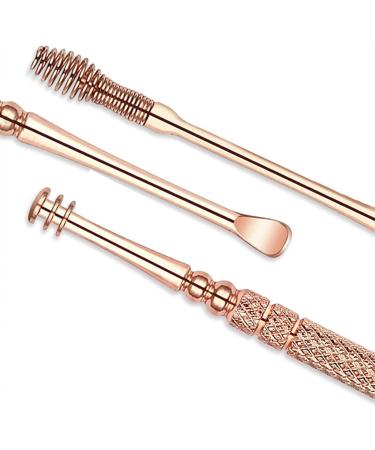 TARVIT Earwax Removal Set - Stainless Steel Ear Cleaner Tool Earpick & Ear Wax Digger in Rose Gold - Shop Now - Buy Online on GoSupps.com