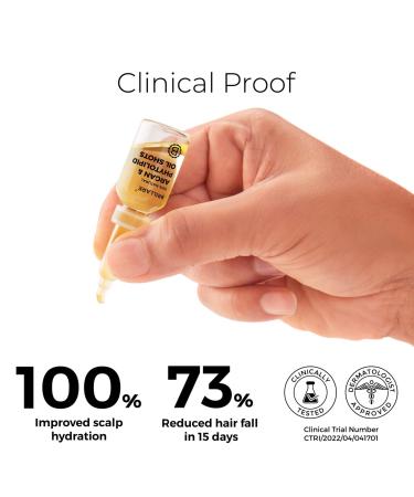 BRILLARE Heavy Moisturising Oil Shots - Argan Oil, Shea Seed, Soybean & Chamomile - Dry & Damaged Hair - 8x6ml - Buy Online on GoSupps.com