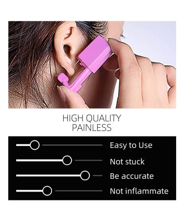 Self Ear Piercing Gun Kit - 12 Guns, 12 Silver Diamond Studs, 12 Alcohol Pads - Salon & Home Use - Type B - Buy Online on GoSupps.com