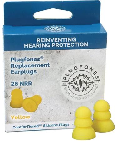 Plugfones PRPSY10 PRP SY10 Comfortiered Silicone Earplugs 10/Pkg - Yellow (5 Pairs) - Buy Online on GoSupps.com