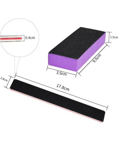 Buy Reusable Nail File & Thin Buffer Block - Double Sided Manicure Tools 100/180 Grit | International Shipping Available - Buy Online on GoSupps.com