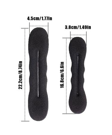 Buy Cuhza 4-Piece Magical Hair Knot Set - Upgraded Hair Bun Maker & Sponge Clips for Perfect Styling - 2 Large & 2 Small Black Donut Tools - Buy Online on GoSupps.com