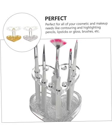 FOMIYES 2pcs Nail Art Heart Pen Holder Desktop Stand Lipstick Holder Para U as Acrilicas Makeup Brush Stand Lip Liner Organizer Eyeliner Rack Eyeliner Stand Makeup Brush Rack Pen - Buy Online on GoSupps.com