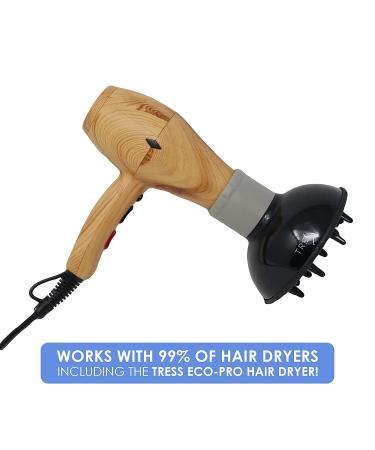 Universal Hair Diffuser Eco-Pro Attachment for Curly, Wavy, Natural Hair - Tames Frizz, Defines Curls, Adds Shine - Fits Dryer Nozzles 1.5 to 2 - Buy Online on GoSupps.com