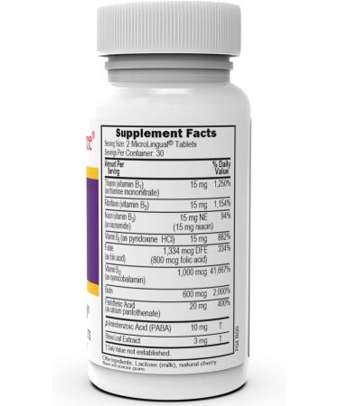 Superior Source Women's B Complex MicroLingual Tablets 60 Ct - B12 (1000 mcg) + B Vitamins for Stress, Heart & Immune Support - Non-GMO - Buy Online on GoSupps.com
