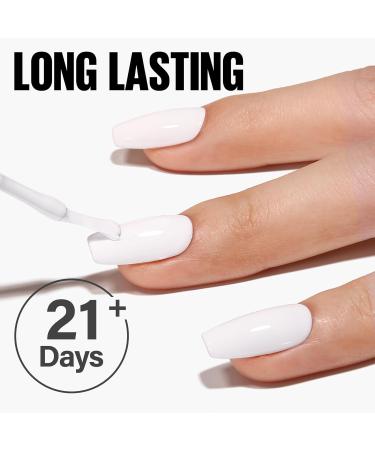 TOMICCA White Gel Polish 15ml - Long Lasting High Gloss Soak Off UV LED French Nail Varnish for Chip Resistant DIY Manicure - Buy Online on GoSupps.com