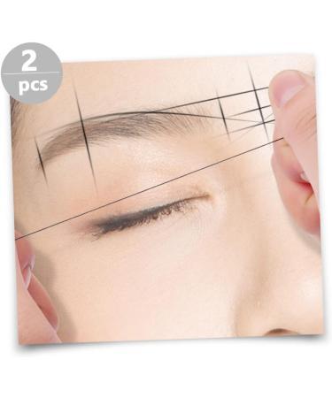 Didiseaon 14 pcs Symmetrical Marking Eyebrows Salon Mapping Pre Makeup Eyebrow Ink Beauty Thread Tattoos 7.5x4.5cmx7pcs Brownx7pcs - Buy Online on GoSupps.com