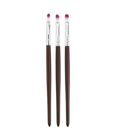 VOCOSTE 3pcs Makeup Brush Set Lip Makeup Brush Wooden Handle Foundations Applicator Brush Lip Brush Professional Makeup Tool
