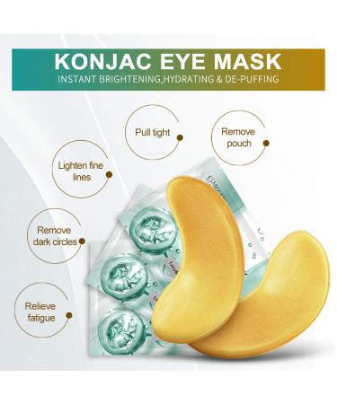 ESMOSEN Natural Konjac Essence Under Eye Patches - 10 Pairs | Puffiness, Bags & Dark Circles Treatment - Buy Online on GoSupps.com