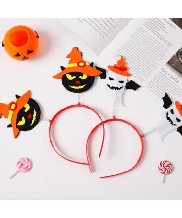 hgnxa Halloween Witch Headband Day of The Dead Nonwoven Hairband Material Kits Headpieces for All Age Festival Hair Decors Angry Pumpkin Hair - Buy Online on GoSupps.com