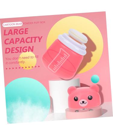  Beatifufu Box Powder Powder Container Powder Powder Container Powder Puff Body Care Baby Villi Loose Sponge Travel Cartoon Makeup Bag - Buy Online on GoSupps.com