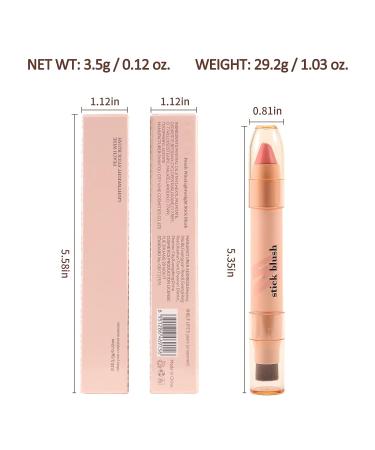 Erinde Cream Blush Stick - Matte & Dewy Finish for Cheeks | Long-Wearing & Lightweight Multi-Stick | Easy-to-Use On-the-Go | With Brush - 02 - Buy Online on GoSupps.com