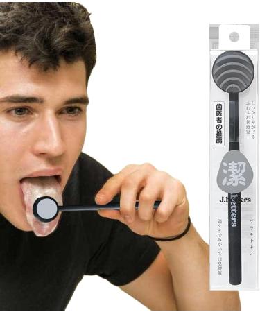Tebinzi Tongue Cleaner - Effective Tongue Scraper for Adults & Kids | Travel-Friendly Oral Care for Fresh Breath - Black - Buy Online on GoSupps.com