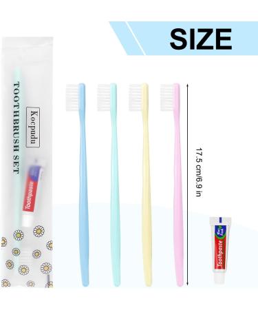 Disposable Delicate Toothbrush Bulk Set - 60 Pieces, Individually Packaged in 4 Colors - Ideal for Hotels, Home, Travel, and Camping - Buy Online on GoSupps.com