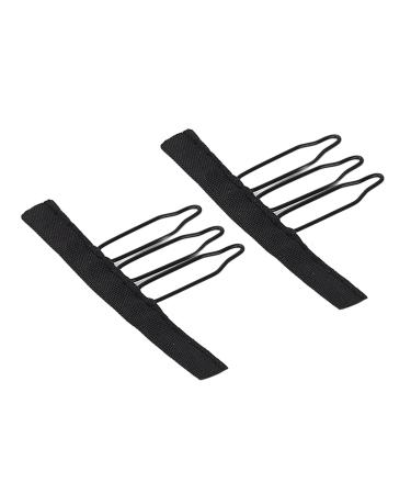 100 Pieces Wig Clips - 3 Teeth Black Stainless Steel Wig Accessories for Hair Parts & Caps - Buy Online on GoSupps.com