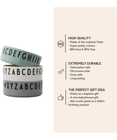 Design Letters Green Tritan Bowl - Breakfast, Lunch, Dinner - One Size - Buy Online on GoSupps.com