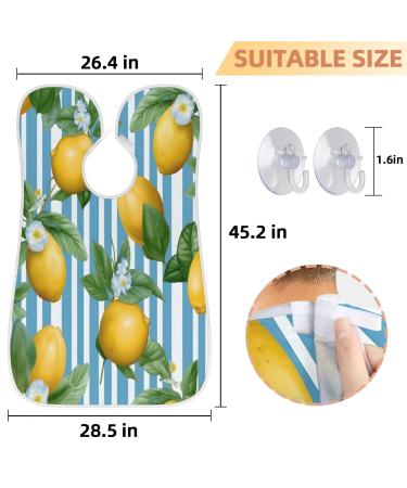 Blue White Striped Beard Bib Apron - Hair Catcher for Men | Perfect Father's Day & Christmas Gift for Dad or Husband - Buy Online on GoSupps.com