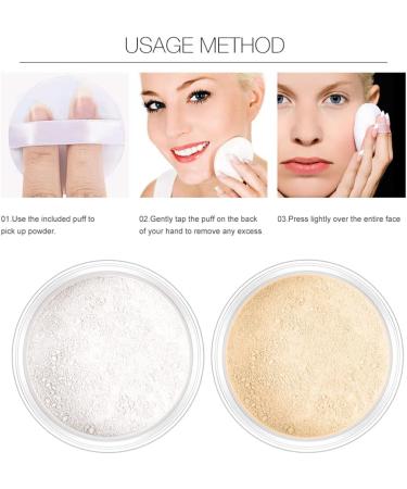 twcrvil Loose Powder Makeup Transparent Face Matte Finishing Setting Long Lasting Cosmetic Beauty Accessories Gifts Women Girls Type 2 - Buy Online on GoSupps.com