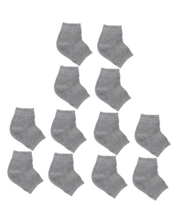 Healeved 6 Pairs Moisturizing Gel Socks Heel Sleeves Protectors Anti-Crack Socks Toeless Spa Socks Foot Socks Crack Heel Socks Spa Gel Socks Men and Women Pink Ordinary Casual Socks