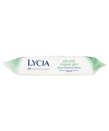 Lycia Cleansing Wipes for Oily Skin - 100% Natural Fabric 60 Count Mineral Complex - Made in Italy - International Shipping Available - Buy Online on GoSupps.com