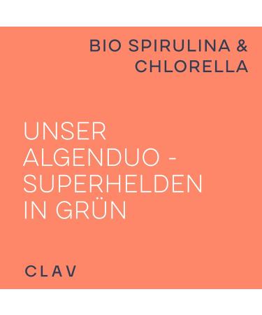 CLAV Organic Spirulina Chlorella 3000 mg - 360 Tablets - Buy Online on GoSupps.com