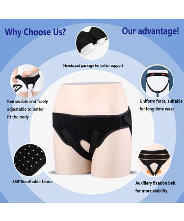 Buy Adjustable Hernia Belt for Men - Support for Inguinal & Sports Hernias with Removable Compression Pads (Large - Buy Online on GoSupps.com