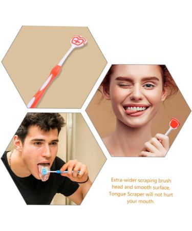 Professional Tongue Cleaner Brush - Healeved 10 STK Adult Tongue Cleaning Tools - Effective Tongue Scraping & Oral Hygiene - 19.5x3x0.6cm - Buy Online on GoSupps.com