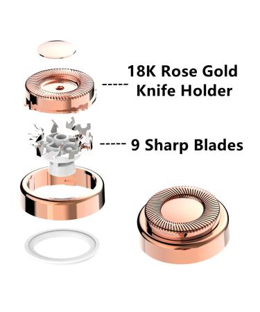 Flawless Hair Remover Replacement Heads - 8pcs GEN 1 18K Rose Gold Blades for Ultimate Cleaning - Buy Online on GoSupps.com