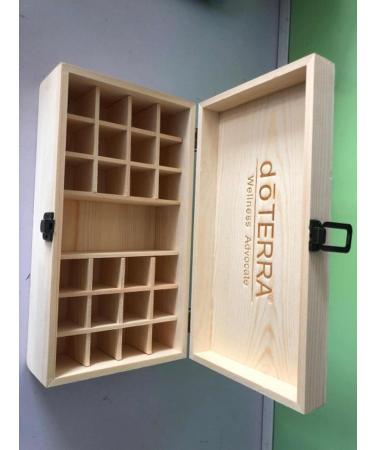 Wood Essential Oil Organizer - Aromatherapy Stand & Storage Box for 25 Fragrance Oils Jewelry & Treasures - 10.83x5.91x0.27 - Buy Online on GoSupps.com