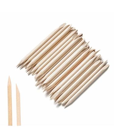 Nail Art Orange Wood Sticks,AMOSTBY 50PCS Multi Functional Cuticle Pusher Remover Manicure Pedicure Tool,4.5 inch 50 Count (Pack of 1)