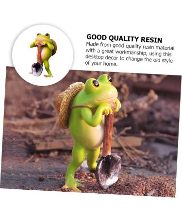 Zerodeko Cute Frog Ornament Greenery Decor Mini Toy Outdoor Decor Figurines for Outdoors Synthetic Resin - Buy Online on GoSupps.com