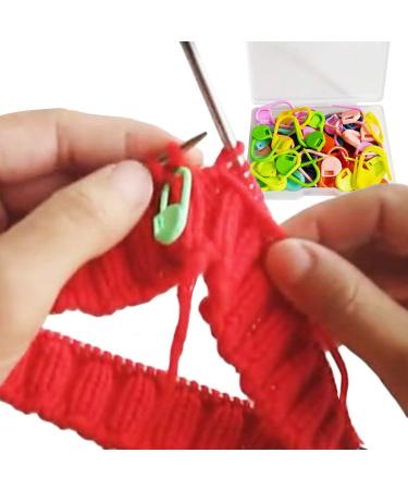50 Colorful Knitting & Crochet Clips - Bulk Stitch Markers in 10 Colors - Buy Online on GoSupps.com