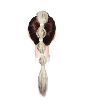 Ponytail Extension Bubble Hair Piece - 18 Sandy Blonde & Blonde Bleach - Clip-In Like Real Hair 90g - Buy Online on GoSupps.com