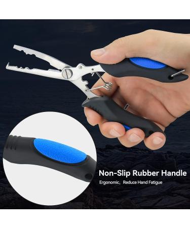 Hapeayou Fishing Pliers- Stainless Steel Hook Remover with Sheath & Lanyard- 6.5 Black+Blue- Freshwater & Saltwater - Buy Online on GoSupps.com