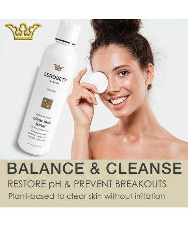 LEROSETT Toner for Clear Skin Aloe Vera Based Toner with Glycolic Acid & 10 Calming Botanicals Helps Reduce Irritation Future Blemishes Blackheads and Tightens Pores Natural Vegan - 6.7 oz 6.7 Fl Oz (Pack of 1) - Buy Online on GoSupps.com