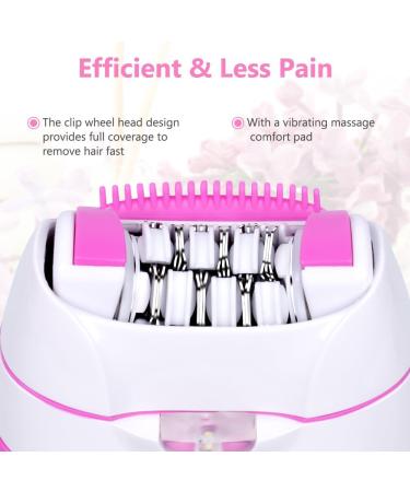 Uraqt Epilator for Women - Gentle Hair Removal with Massage Rolls Long-Lasting Razor & Accessories (Pink) | Perfect Gift! - Buy Online on GoSupps.com