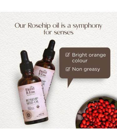 BEMT Rosehip Oil Cold-Pressed Unrefined & 100% Pure | Lightweight Fast-Absorbing Facial Oil | For All Skin Types | 50 ml - Buy Online on GoSupps.com