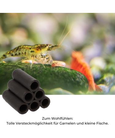 Garpet Aquarieendeko Pyramid 6er Shrimp Tube - Aquarium Decoration for Shrimp Cancer Cave & Catfish - Buy Online on GoSupps.com
