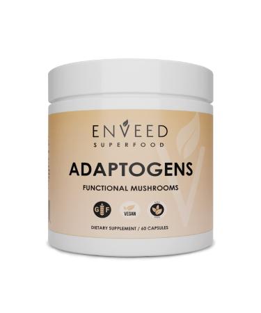 Enveed Superfoods ADAPTOGENS | Adaptogenic Support Supplement  Ashwagandha Maca Root & Full Spectrum Mushrooms | Boost Your Immune Response & Energy Levels with 100% Natural Ingredients 30 Servings - Buy Online on GoSupps.com