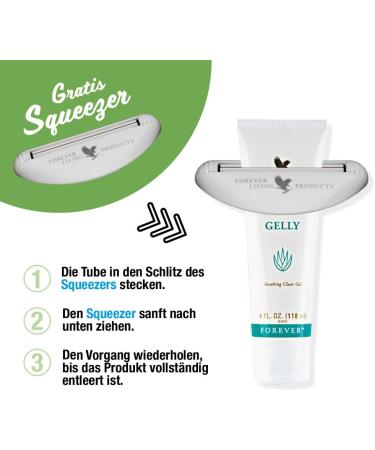Aloe Vera Gelly Set with 2 Bottles, Squeezer, and Certificate - Buy Online on GoSupps.com