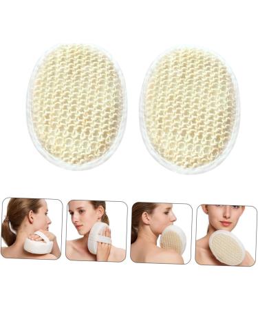 2pcs Natural Sisal Sponge Balls with Handle - Shower Loofah and Body Scrubber Set - Buy Online on GoSupps.com
