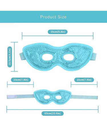 EXBTAY 2-Piece Cooling Eye Mask Set | Reusable Gel Masks for Migraine Dark Circles & Dry Eyes - Ideal Cooling Sleeping Mask & Goggles - Buy Online on GoSupps.com