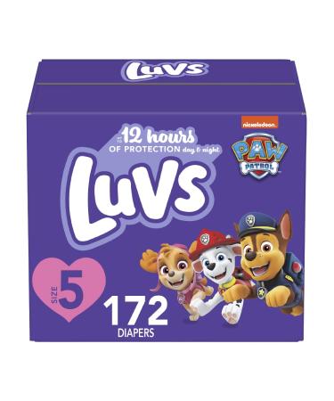 Luvs Pro Level Leak Protection Diapers Size 5 172 Count Economy Pack 172 Count (Pack of 1)